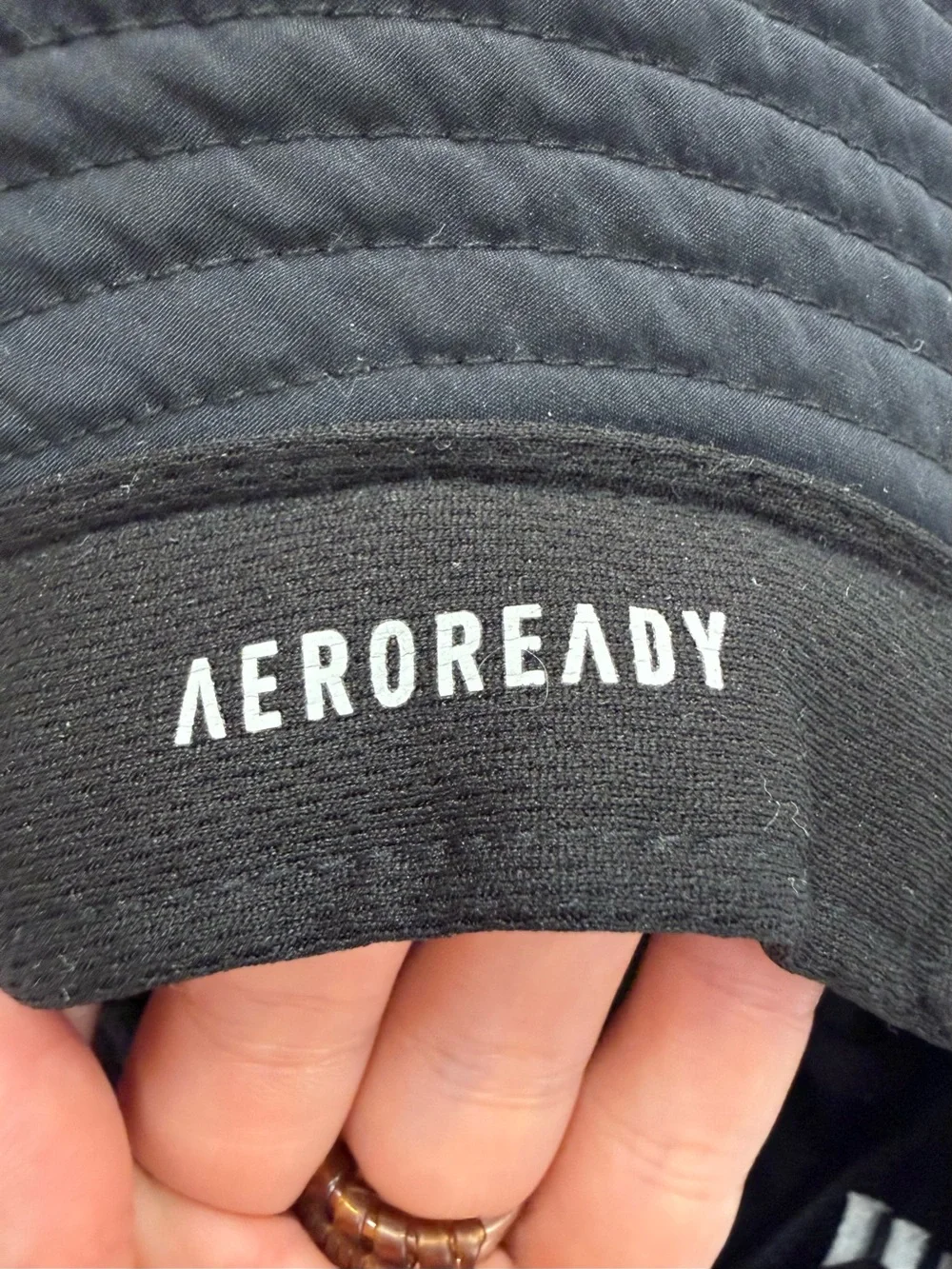 Adidas AeroReady Boonie Bucket Hat Black Wide Brim Sun Hat Adjustable Chin Strap